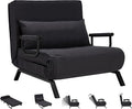 Hupmad Convertible Bed Sleeper Chair, Tri-fold Upholstered Armchair Sleeper by Hupmad