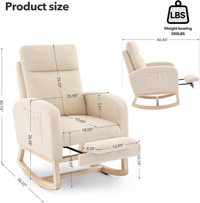 Rocking Chair Nursery, Nursing Rocking Chairs - Image 2