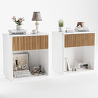 Modern Fluted Nightstand Set of 2 - Image 9