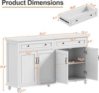 Scurrty Sideboard Buffet Cabinet, Vintage Coffee Bar Cabinets - Image 2
