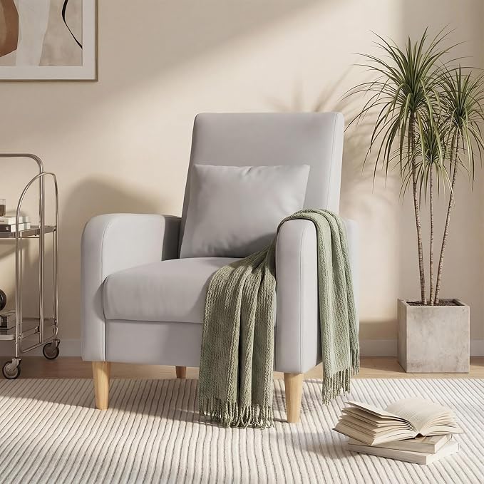 COLAMY Mid-Century Modern Upholstered Accent Chair - Image 9