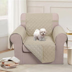 U-NICE HOME Reversible Recliner Chair Covers, Sand/Beige | 23''Armchair Cover - Image 2