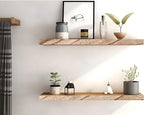 YYWUOJJ Wood Floating Shelves for Wall Decor, Rustic Wall Shelves for Bedroom - Image 7