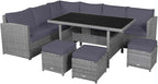 Tangkula 7 Pieces Patio Furniture Set, Outdoor Sectional Rattan Dining Sofa Set - Image 9