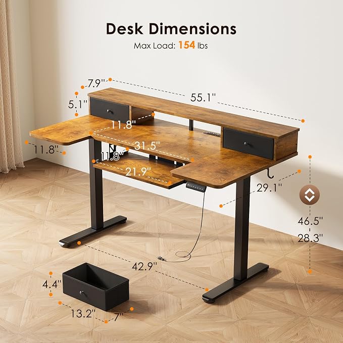 OffiGo U Shaped Electric Standing Desk - Image 3