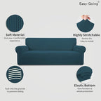 Easy-Going Stretch Oversized Sofa Couch Slipcover Washable Deep Teal | 1-Piece - Image 3