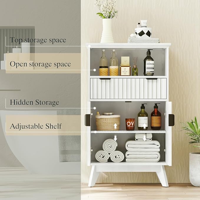 Fatmok Buffet Cabinet with Storage Set of 3, Wood Buffet Sideboard Console Table - Image 5