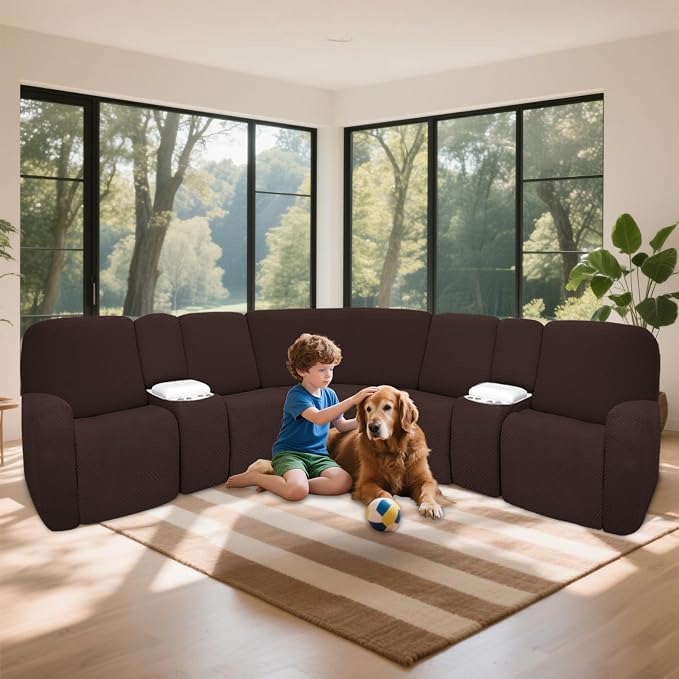 100% Waterproof Sectional Recliner Couch Covers - Image 2