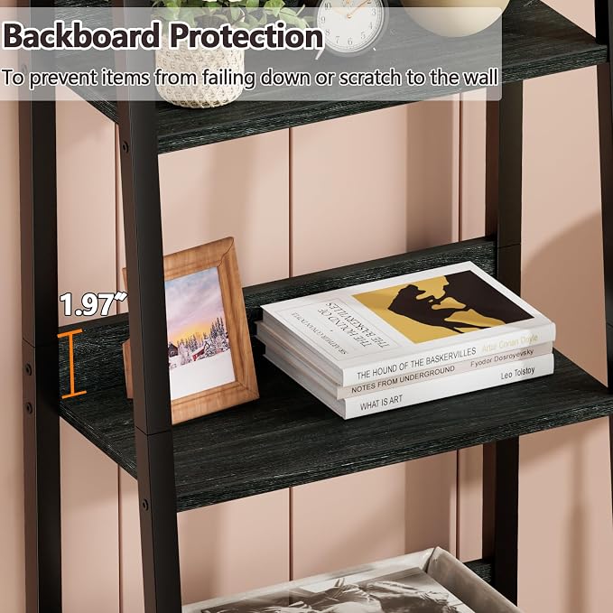Furologee Ladder Shelf, Ladder Bookshelf - Image 4
