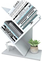Godferyxin Tree Bookshelf, 3-Tier Small Bookcase - Image 9