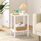 TUTOTAK End Table with Charging Station, Small Side Table with Outlets - Image 3