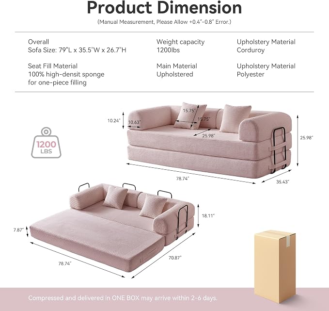 Compression Sofa, Cloud Sectional Sofa, Sofa Bed, Boneless Modular Sectional - Image 2