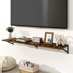 Fun Memories Floating Shelves for Wall, 12 Inch Deep Floating Shelves Set of 2 - Image 2
