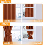 Fall Blackout Curtains for Bedroom Burnt Ochre 42 x 54 Inch 2 Panel | Thermal - Image 4