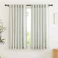 RYB HOME Linen Semi Sheer Curtains 63 inch Length by RYBHOME