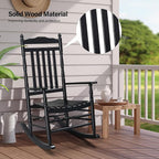 VINGLI Wooden Rocking Chair Outdoor Set of 2, Patio Rockers - Image 6