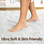 Noahas 4'x5'3'' White Fluffy Soft Area Rug Non-Slip - Image 5