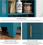 YAUWOH White Narrow Metal Storage Cabinet, Tall Freestanding Cabinet - Image 7