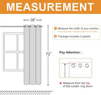 Blackout Curtains for Bedroom and Living Room, 38 x 72 Inch | Light Blocking - Image 7