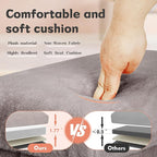 Ottoman with Storage, Folding Soft Fur Ottoman Foot Rest Stool with Thicker - Image 5