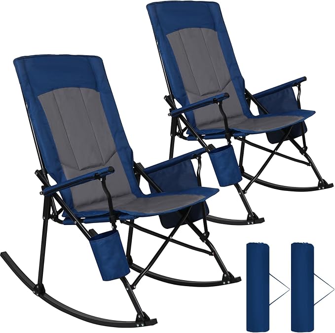 Romswi 2 Pack High Back Portable Rocking Chair by Romswi