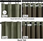 MIULEE Velvet Curtains 50W x 108L 2 Panels Sage Green Blackout Curtains | - Image 3
