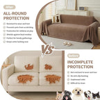 Couch Cover for Dogs, Boho Sofa Covers for 4 Cushion Couch, Chenille Sofa - Image 3
