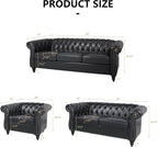 AVZEAR Chesterfield Loveseat Sofa, Upholstered Sofa Modern 2 Seater Couch Sofa - Image 2