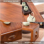 Japanese Floor Table, Japanese Coffee Table, Retro Japanese Wooden Table - Image 5