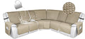 HDCAXKJ 100% Waterproof Reclining Sectional Couch Covers L Shape Recliner Sofa by HDCAXKJ