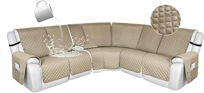 HDCAXKJ 100% Waterproof Reclining Sectional Couch Covers L Shape Recliner Sofa by HDCAXKJ