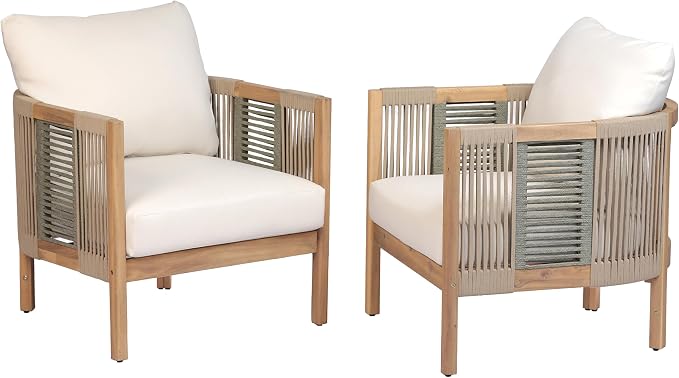Christopher Knight Home 5-Piece Acacia Wood Patio Furniture Set - Image 9