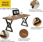 55inch Rustic Brown Solid Wood Computer Desk - Image 4