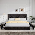 Allewie Upholstered King Size Platform Bed Frame - Image 3