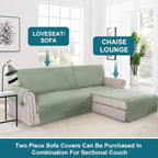 Turquoize 100% Waterproof Chaise Sofa Cover, 70 inch - Image 5