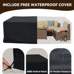 Aoxun Patio Furniture Sets, 15-Piece Outdoor Patio Furniture - Image 7