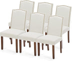 DUMOS Dining Chairs Set of 6, Modern PU Kitchen Table Chairs by DumosLifestyle