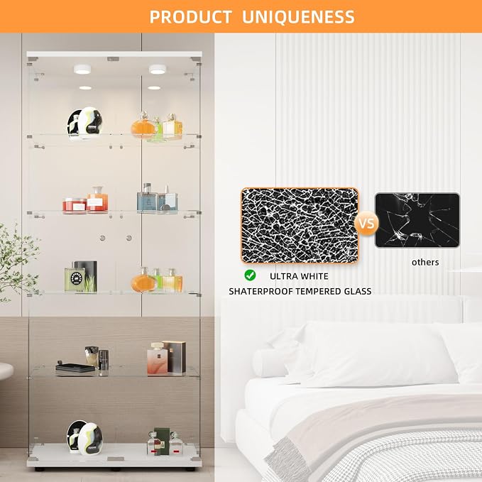 LFT HUIMEI2Y Glass Display Cabinet 5-Shelf - Image 8