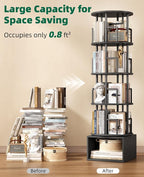 Kalrin 5 Tier Rotating Bookshelf - Image 4