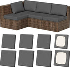 8Pcs Outdoor Cushion Covers, Stretch Patio Furniture Couch Chair Slipcovers | by VORSHAPE