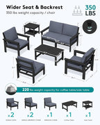 SERWALL HDPE Patio Furniture Set - Image 2