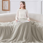 BEDELITE Ribbed Fleece Throw Blanket - Image 6