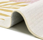 RoomTalks Cute Pink Nuresry Rug Washable, Boho Modern Contemporary Aesthetic - Image 4