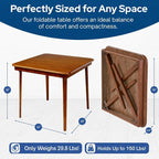 Stakmore Classic Straight Edge Square Folding Card Table 32x32 - Image 3