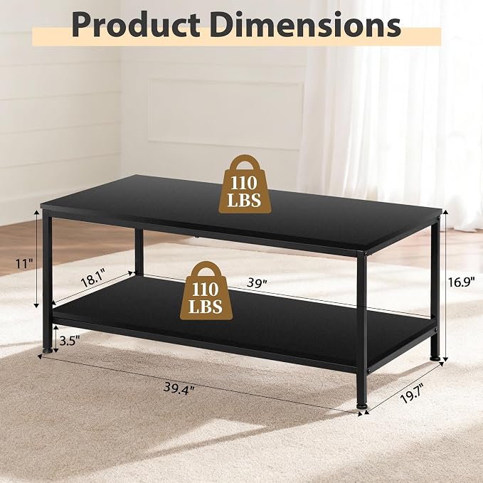 ZenStyle Industrial Coffee Table - Image 3