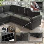 118" L-Shaped Sleeper Couch Bed - Image 3