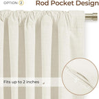 INOVADAY 100% Blackout Linen Curtains - Image 4