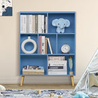 YAHARBO 7 Cube Bookshelf, Wooden Modern Bookcase - Image 2
