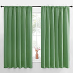 NICETOWN Blackout Curtains for Bedroom, Froest Green, 1 Pair, 62 by 63-inch by NICETOWN