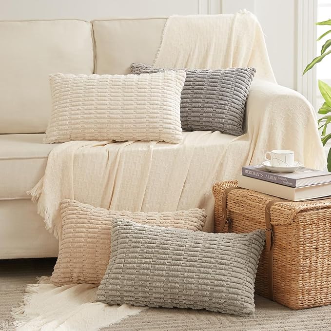 Fancy Homi 4 Packs Decorative Throw Pillow Covers by Fancy+Homi